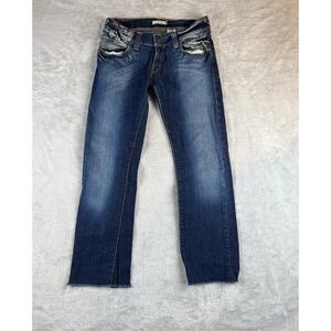 Levi's 504 Jeans Womens 9m Blue Slouch Straight Whispered Cowgirl